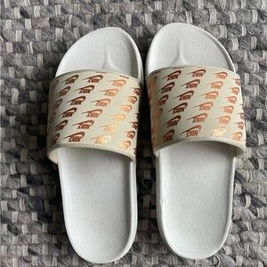 Nike Offcourt Slides White Rose Gold sz 9